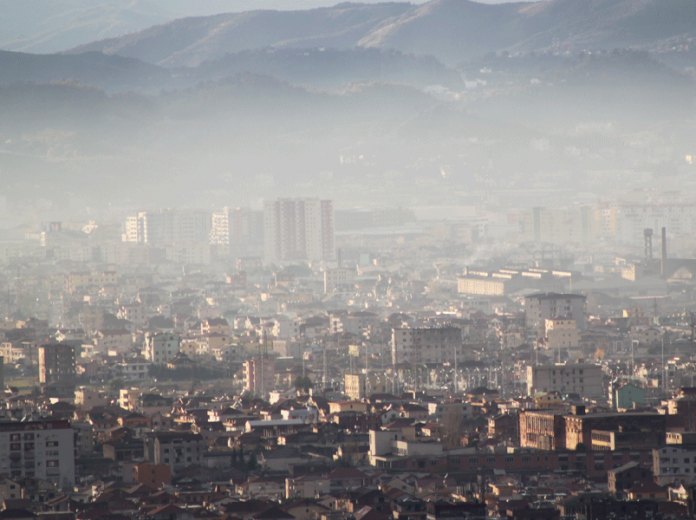 How polluted is the air in Tirana?