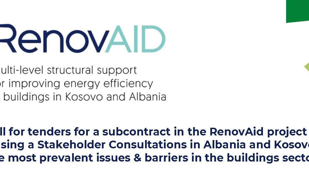 Thirrje për Tender: Projekti RenovAid për Efiçiencën e Energjisë në ndërtesa