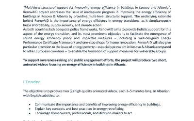 Production of two Animated Video on Energy Efficiency in Buildings.