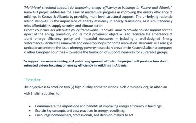 Production of two Animated Video on Energy Efficiency in Buildings.