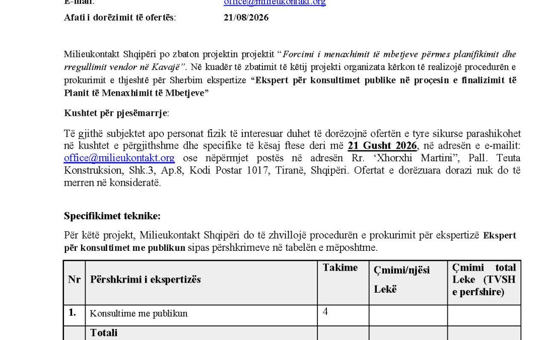 FTESË PËR OFERTË